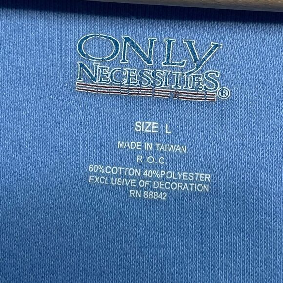 5 for $25🔥Only Necessities Blue Embroidered Eyelet Tunic Shirt Large - Picture 5 of 6
